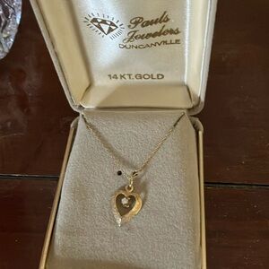 Gold Heart Pendant Necklace